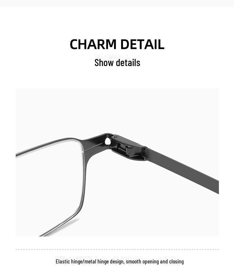 Stylish Foldable Screw-Free Reading Glasses - Portable, Wear-Resistant, HD Full-Frame Available Now.