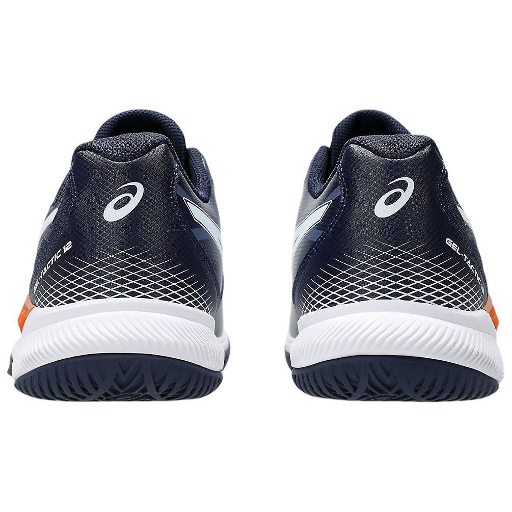 Asics Gel-Tactic 12 Synthetic Leather Versatile Comfortable Durable Low-Top Training Shoes Men Sneakers Black White Orange 1073A058-402