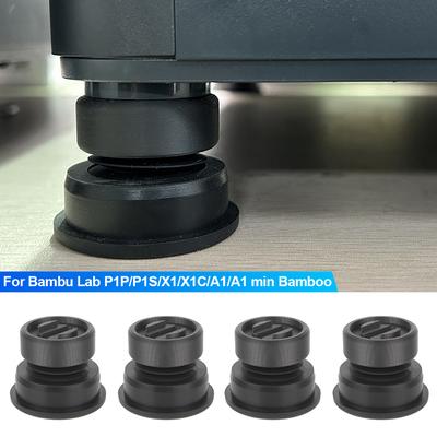 4 Stück 3D-Drucker Anti-Vibrations-Fußpad Rutschfest Stoßdämpfend Staubdicht Gummi-Fußpad Für Bambu Lab P1P/P1S/X1/X1C/A1/A1 min Bamboo