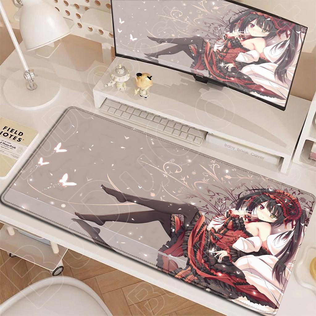 XXL Anime Dívky Tokisaki Kurumi Podložka pod myš Nová Hot Date A Live Hra Podložky pro notebooky a stolní počítače Velká Gumová Podložka na klávesnici s uzamčeným okrajem