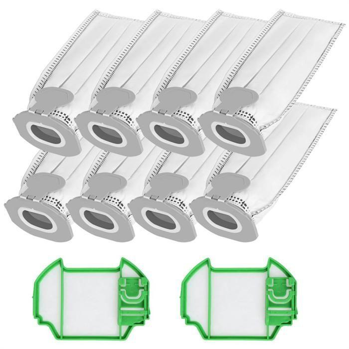 Sacs et filtres pour Vorwerk Kobold VK7 / FP7 – 8 sacs microfiltrants + 2 filtres