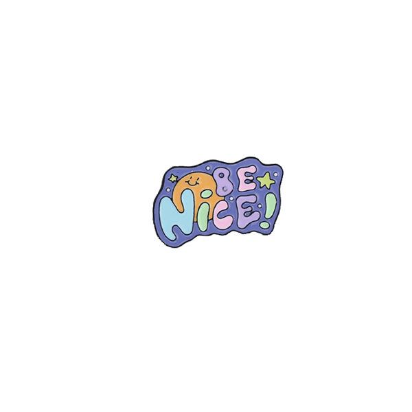 

Alloy Letter Series: Colorful English Phrase Brooch - Student Uniform Accessory