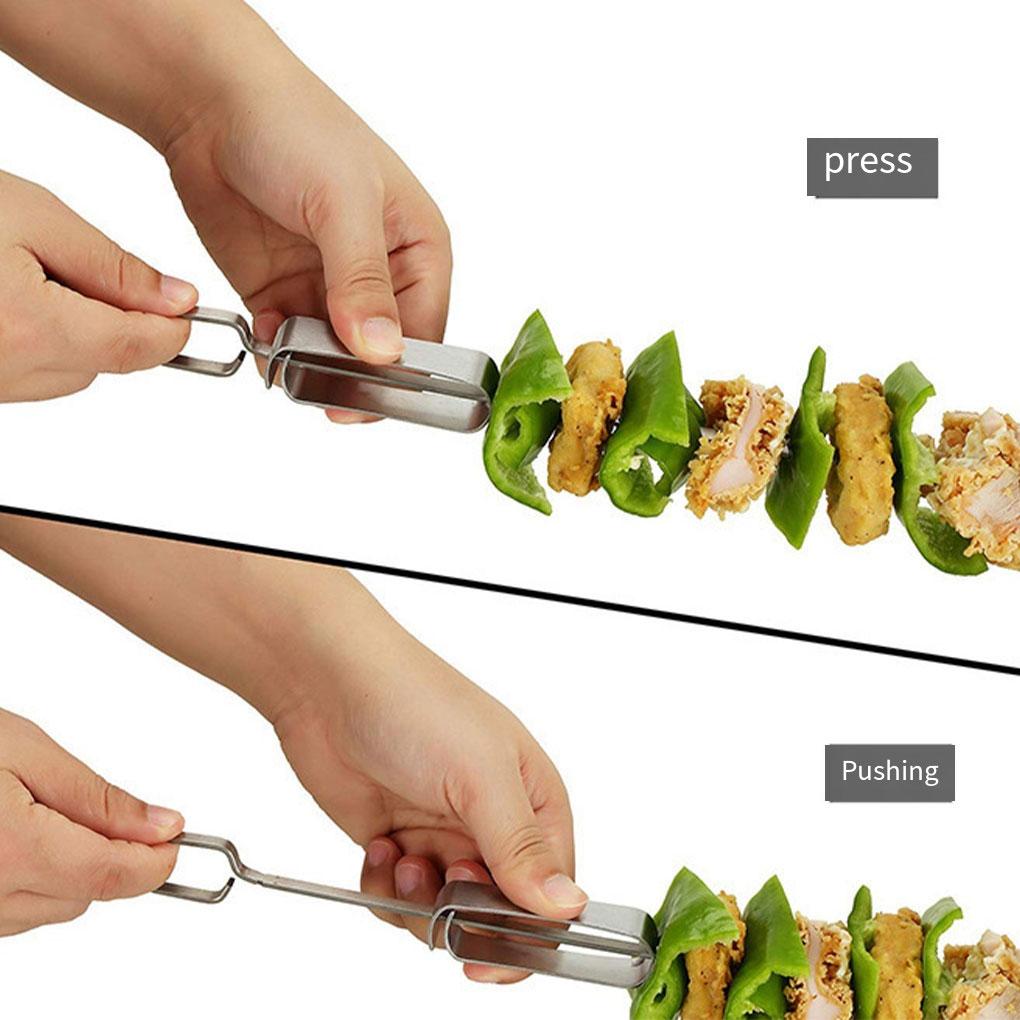 Přenosné grilovací špízy z nerezové oceli - vhodné pro grilování a kempování, odolné vůči vysokým teplotám