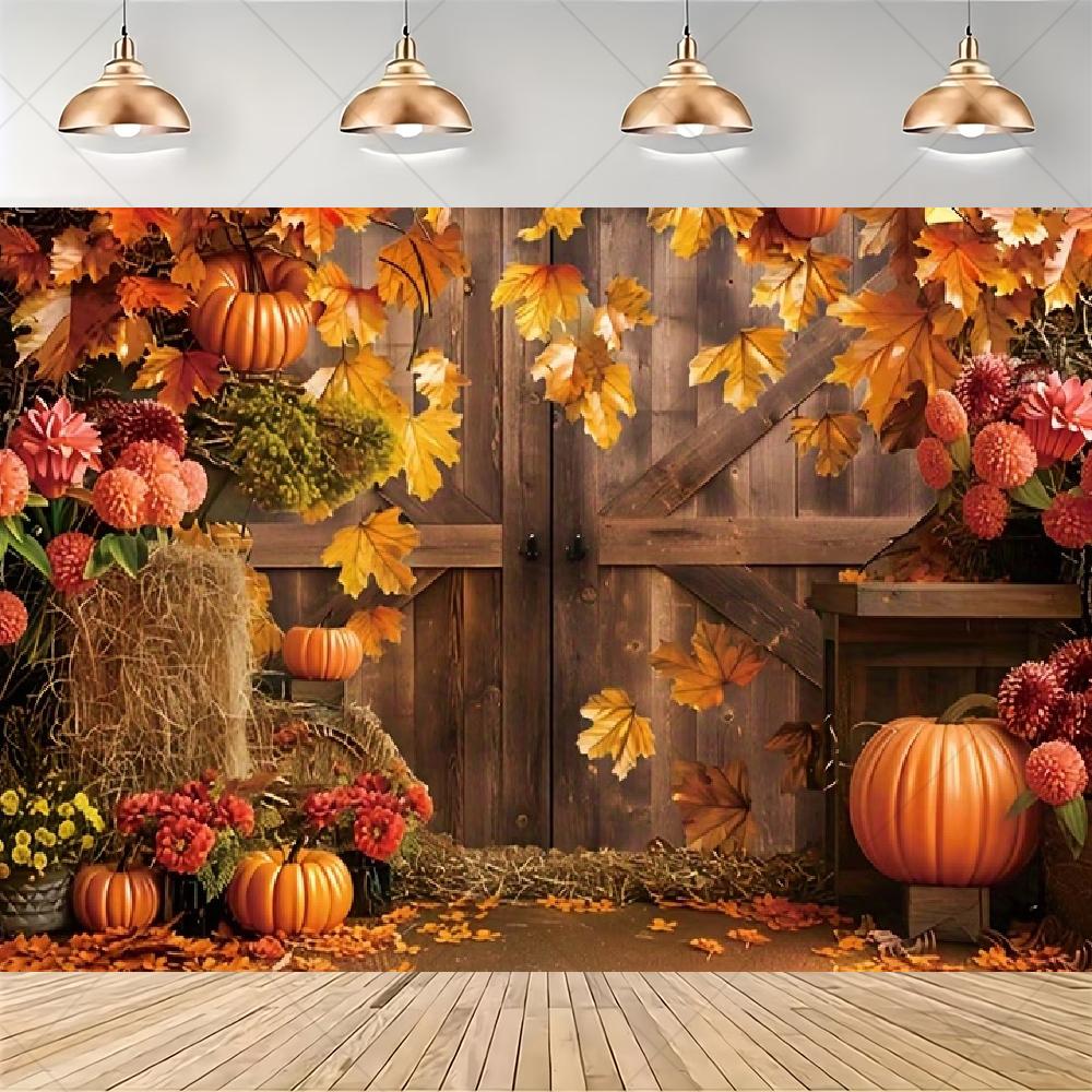 Autumn pumpkin themed backdrop, harvest festival decoration, baby shower background, photo booth backdrop4907