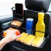 Car Backseat Multifunctional Organizer Folding Table Food Tray Drink Holder ABS