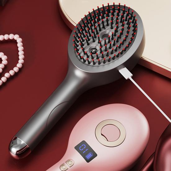 Elektrikli Sprey Saç Derisi Masaj Fırçası 2'si 1 Arada Çok Amaçlı Titreşimli Baş Masaj Aletleri USB Şarj Edilebilir Taşınabilir Kablosuz Masaj Dolaşık Açıcı Tarak