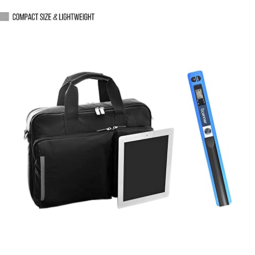 Portable Handheld Wand Scanner, A4 Size, 900DPI, JPG/PDF Format, LCD Screen, Type-C Interface, with Protective Bag for Business Documents, Receipts, B