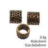 Concentric Circle Pattern Tube Spacer Beads Metal Loose Beads For Bracelet Necklace Hair Jewelry Craft Accessories For