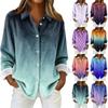 Women's Shirt Blouse Print Button Long Sleeve Casual Basic Shirt Collar Regular Top
