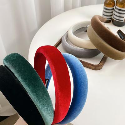 Modisches Damen-Fleece-Stirnband mit Schwammpolsterung für Damen Herbst Winter Täglich Lässig Haarreifen Accessoire