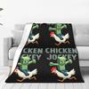 Chicken Jockey Fleece Throw Blanket Zombie Game Blankets for Bedding Travel Ultra-Soft Plush Thin Quilt,