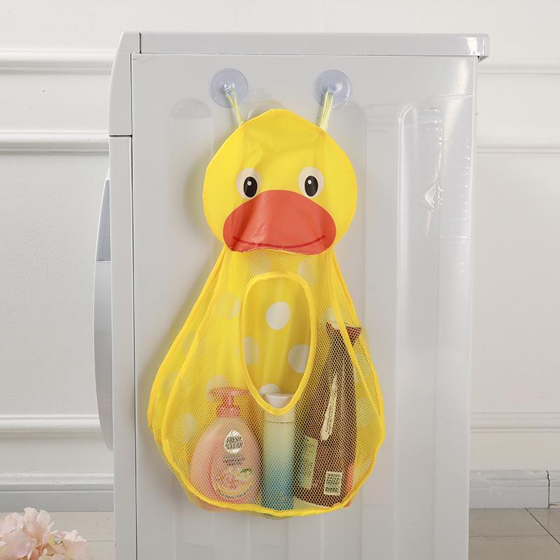 Kids’ Bathroom Mesh Storage Hanging Bag with Suction Cups, Portable Organizer for Bath Toys & Shower Sundries. 40 32CM
