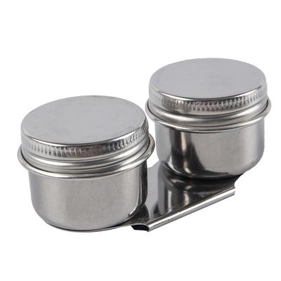 Painting Oil Pot Stainless Steel Oil Painting Double Palette Cup Oil Painting Palette Cup