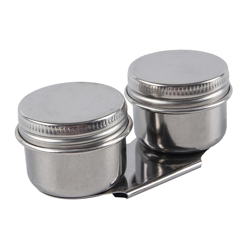 Painting Oil Pot Portable Stainless Steel Oil Painting Palette Cup with Lid