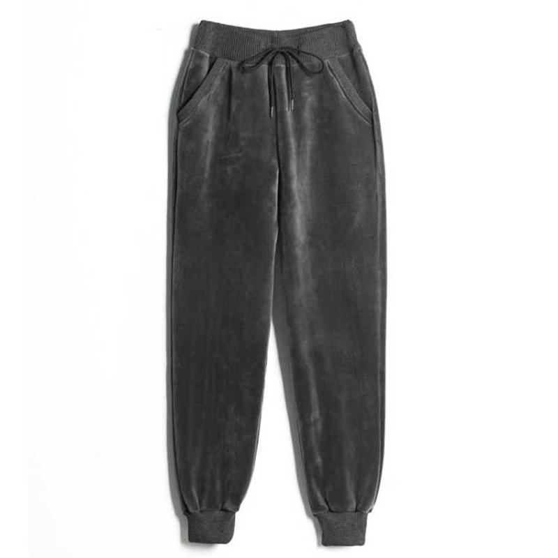 Winter Women Cotton Thickening Lamb Hair Warm Sweatpants Casual Comfy Sweatpants Leisure Trousers Pants