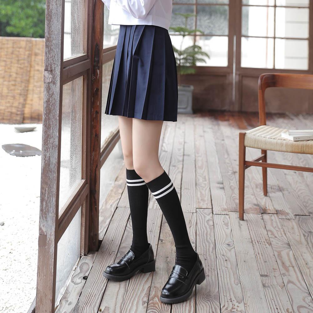 Cotton Autumn and Winter Knee-high Socks, Mid-calf Socks, High Ankle Socks, Solid-colored Calf Socks, Pile Socks, Long Ankle Socks, Women's Socks
