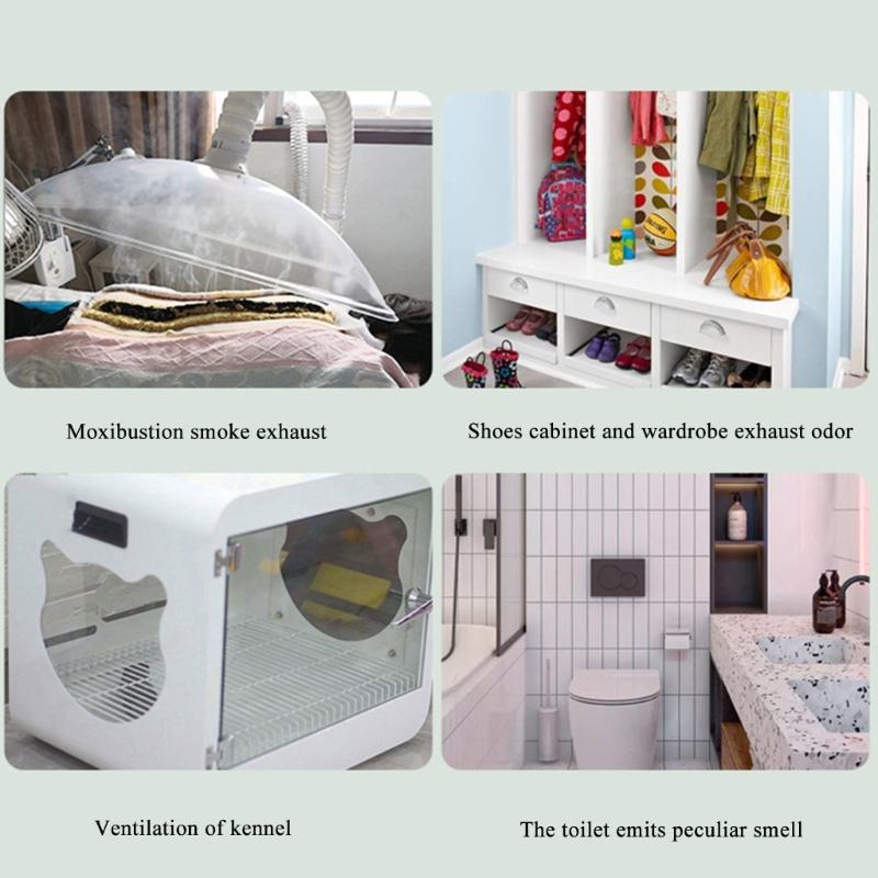 Duct Fan Powerful Inline Extractor Fan 12W 24300RPM Duct Blower Indoor Air Exhaust Fan For Workshop Basement Tent