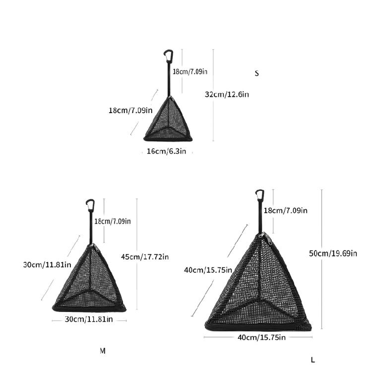 Convenient Triangles Shape Hanging Net Food Drying Net Outdoor Hanging Triangles for Holding Camping Gear