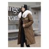 Slim-fit Big Fur Collar Mid-length Over-the-knee Padded Jacket Thickened Jacket