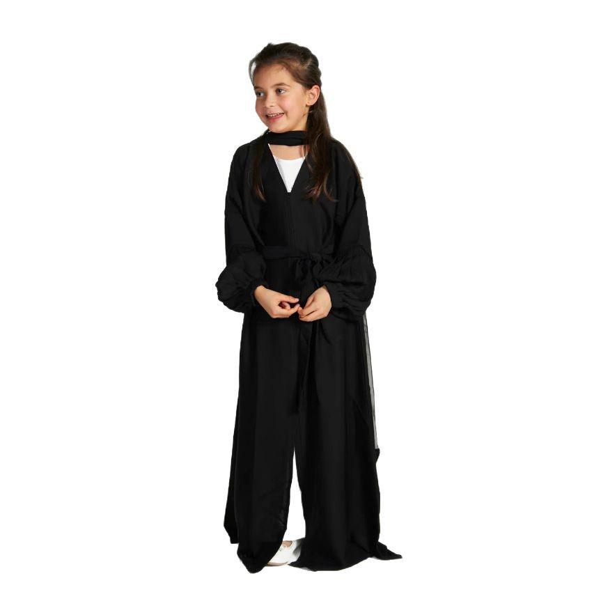 Yiduo Duo Girls' Wavy Lantern Sleeve Pleated Cardigan Dress - YT1023