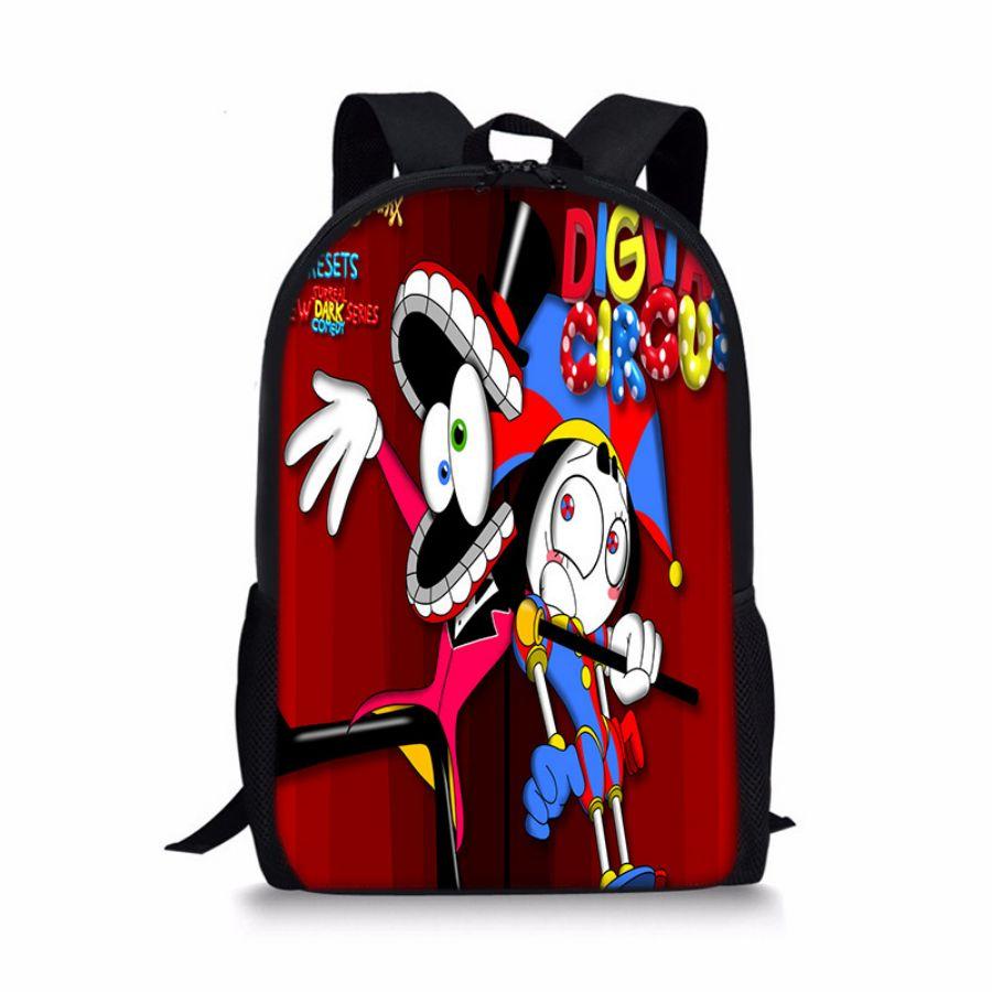 

Удивительный цифровой цирковой рюкзак Pomni Jax Print Pink School Bags для девочек, сумка для детского сада, детский мультяшный рюкзак для книг, маленький Mochila