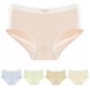 5PCS Cotton Crotch Simple Solid Briefs Thin Women's Underpants Fashion Mid Waist Panties  Girl