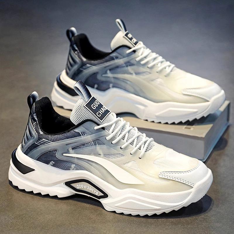 Internet Celebrity Popular Men's Shoes Spring and Autumn 2025 New Versatile Sports Leisure Running Height Increase Youth Mesh Dad Shoes