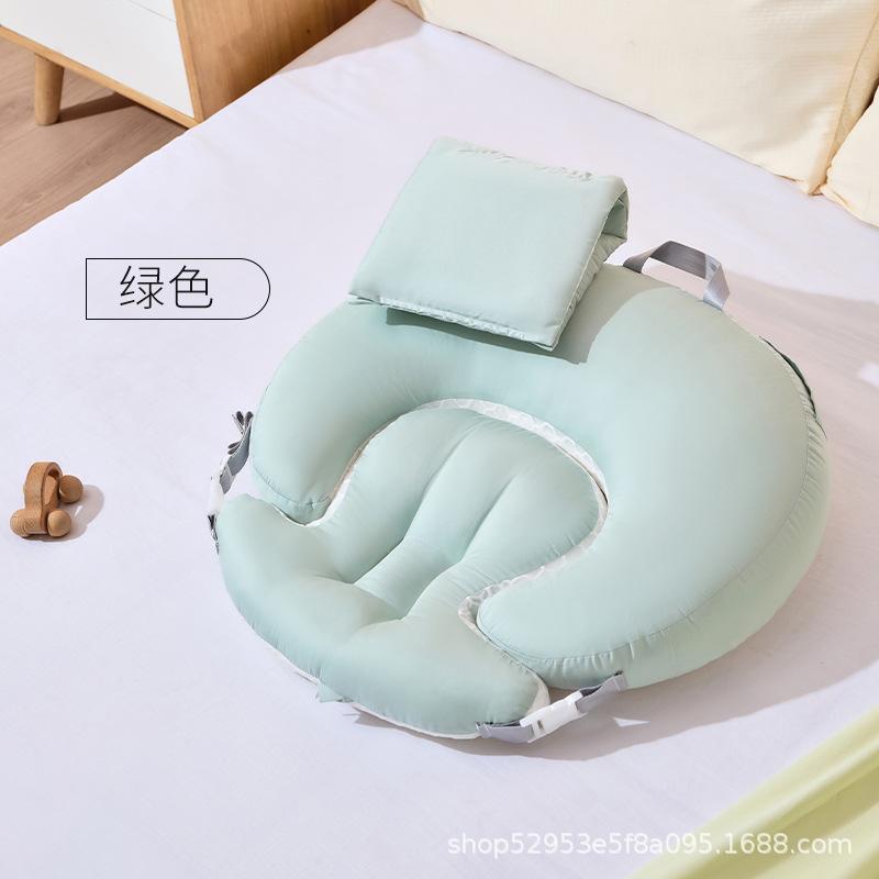 

Anti-vomiting slope cushion for infants, anti-overflow milk choking feeding slope pillow, newborn lying cushion, side sleeping pillow for newborns Mountain Green（Breastfe