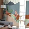 Boho Geometric Abstract Leaves Sheer Curtains For Living Room Kitchen Window Curtains Bedroom Tulle Voile Curtains