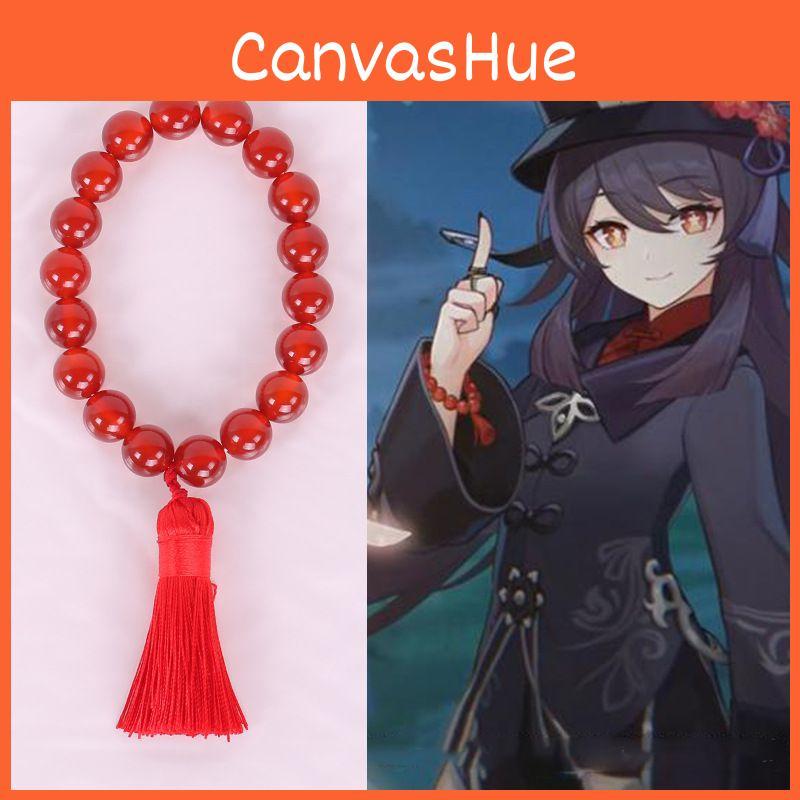 Hu Genshin Tao Bracelet Wristlet Costume Accessories Figue Red Beaded Hand