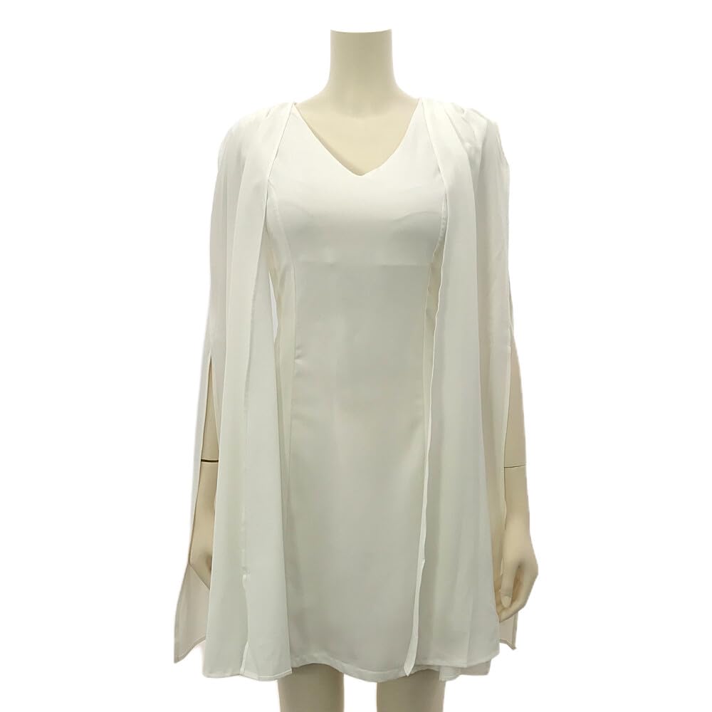GRAXIA Cabaret Sleeveless Mini Perfect for Hostess and Chiffon Long Mini XL Size Dress, Dress, Hostesses, Clubs, Lounges, V-Neck Dress, Women's,