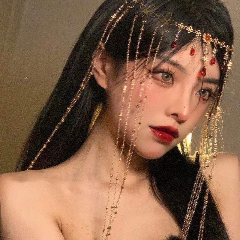 Flower Tassels, Eyebrows, Retro Fairy Drops, Hairpins, Curtains, Foreheads, Hanfu Antique Hair Accessories.