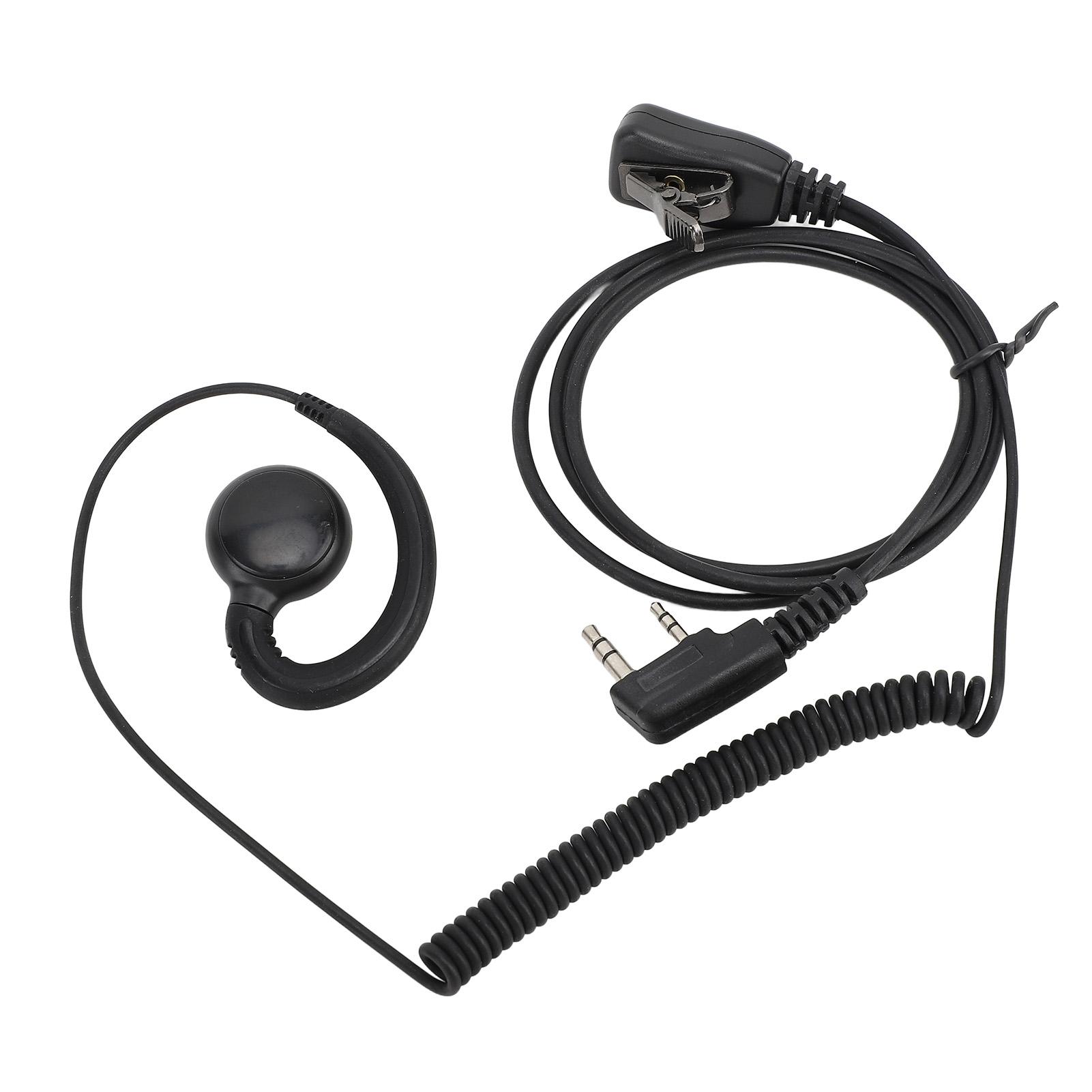 

Однопроводная гарнитура с заушным креплением, встроенным микрофоном, кнопкой PTT, K-штекером, наушник для двухсторонней радиосвязи для UV 5R BF