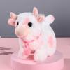 Electric Plush Dairy Cattle Toy Kids Walking Interactive Mooing Nodding Robot Scarf Cow Plushie Toy Toddlers Educational Simulation Animal Toy