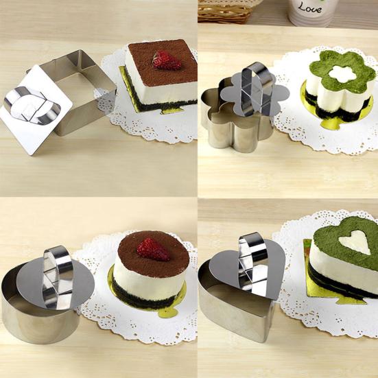Mini Baking Ring Heat-resistant Multi-purpose Corrosion Resistant Stainless Steel Mousse Cake Mold Ring for Kitchen