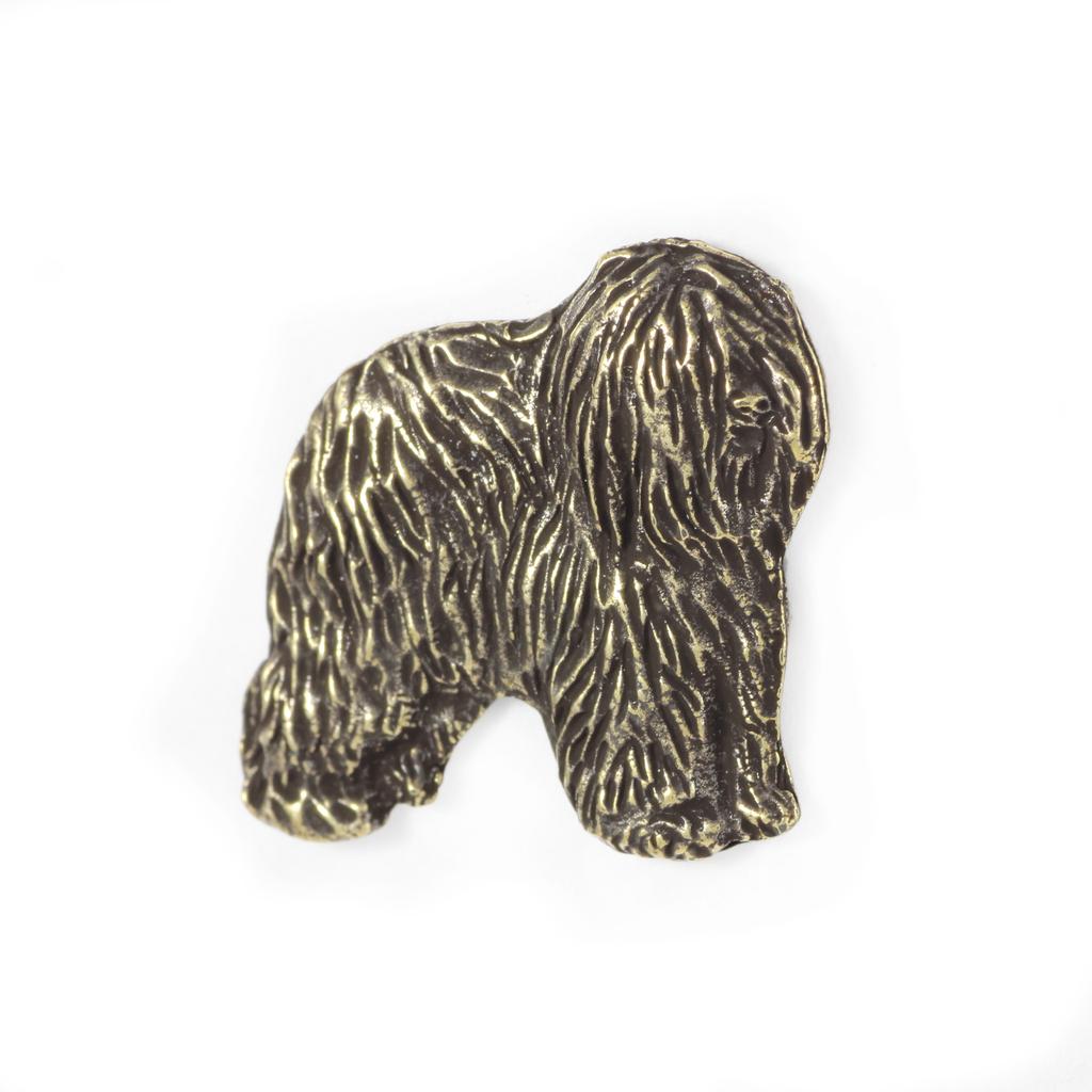 Polish Lowland Sheepdog, PON, Valee Sheepdog II - Dog brooch in a gift box, elegant pin, lapel pin for Art-Dog brand jacket