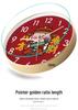 God of Wealth Luxury Silent Wall Clock - New Chinese Style for Living Room