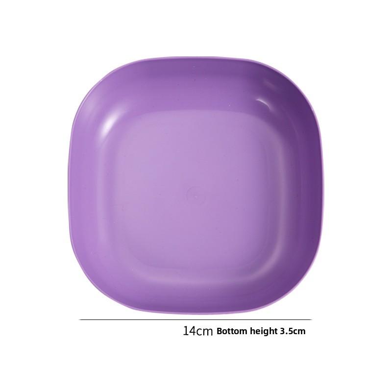 

Экологичная тарелка для костей из пшеничной соломы с основанием, квадратная глубокая тарелка для дома и обеда 14.2cm Dish фиолетовый