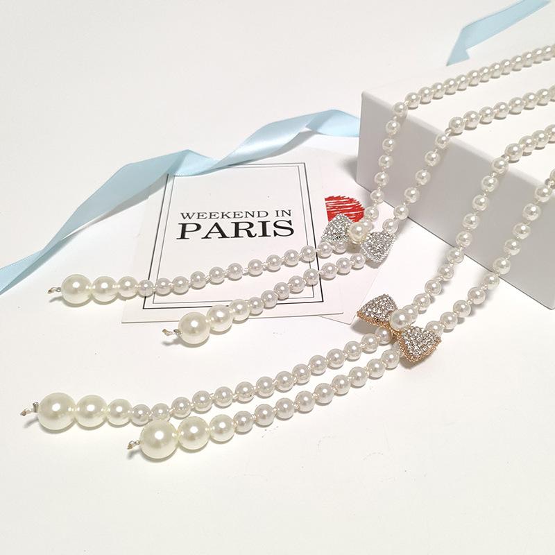 Pearl Waist Chain Ladies Belt Dress Decorative Rhinestones Beaded Waist Seal Elegant Women