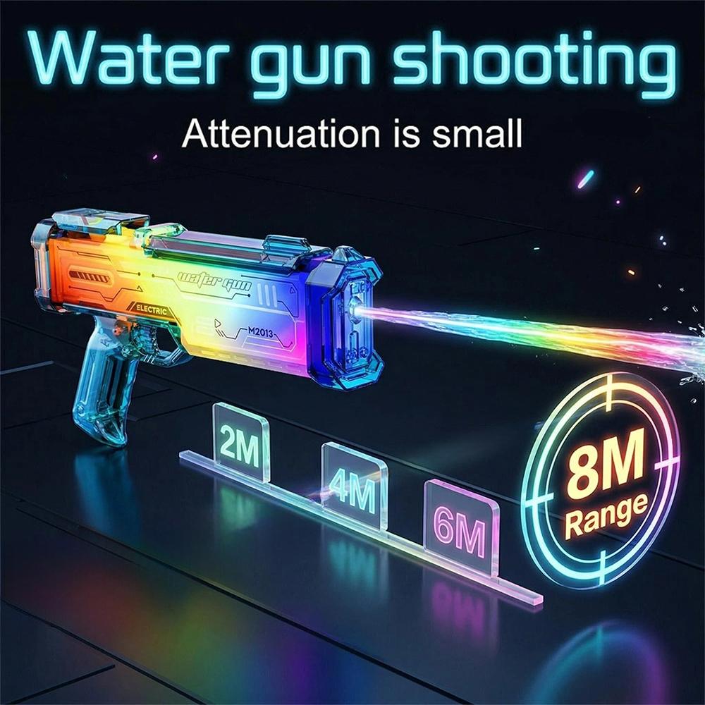 500Ml Electric Water Gun With Rgb Led Lights, Automatic Squirt Gun For Kids Adults, Summer Pool Party Outdoor Water Battle