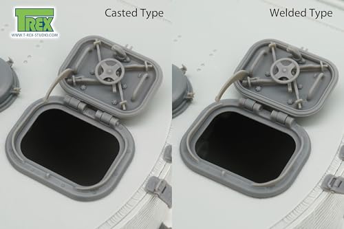 T-Rex Studio 1/35 Scale WWII German Tiger I Heavy Tank Mid-Type Loader's Hatch, Cast/Welded Type 2-in-1 (Set of 2), Plastic Model Parts TR35210
