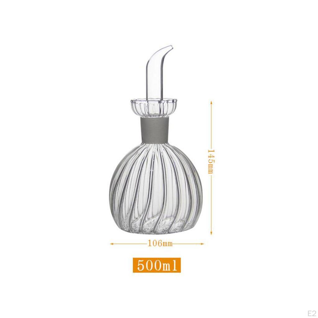Elegant Glass Oil Dispenser for Kitchen and BBQ - Leakproof Pourer Included