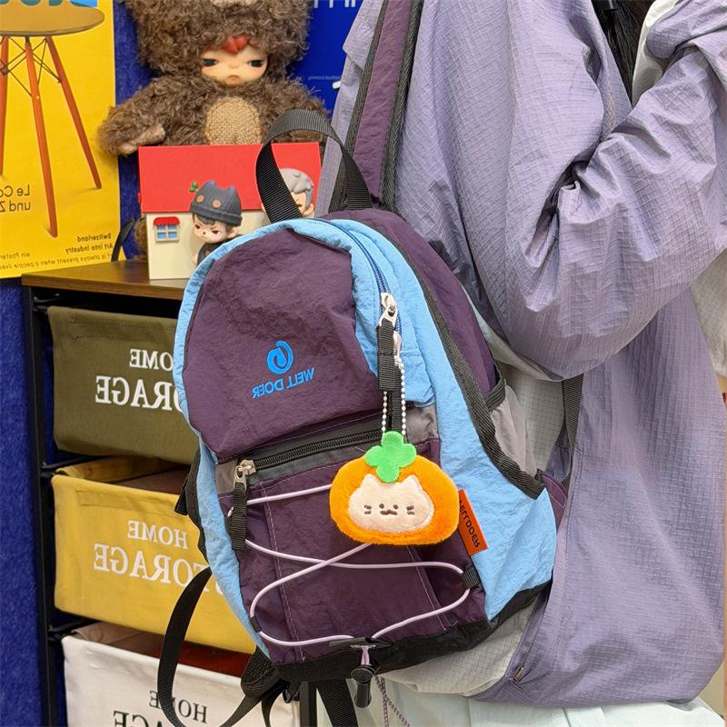 Schoolbag Outdoor Backpack Men's Mountaineering Bag Retro Large Capacity School Bag Women's Lightweight Travel Bag Sports Hiking Small Backpack