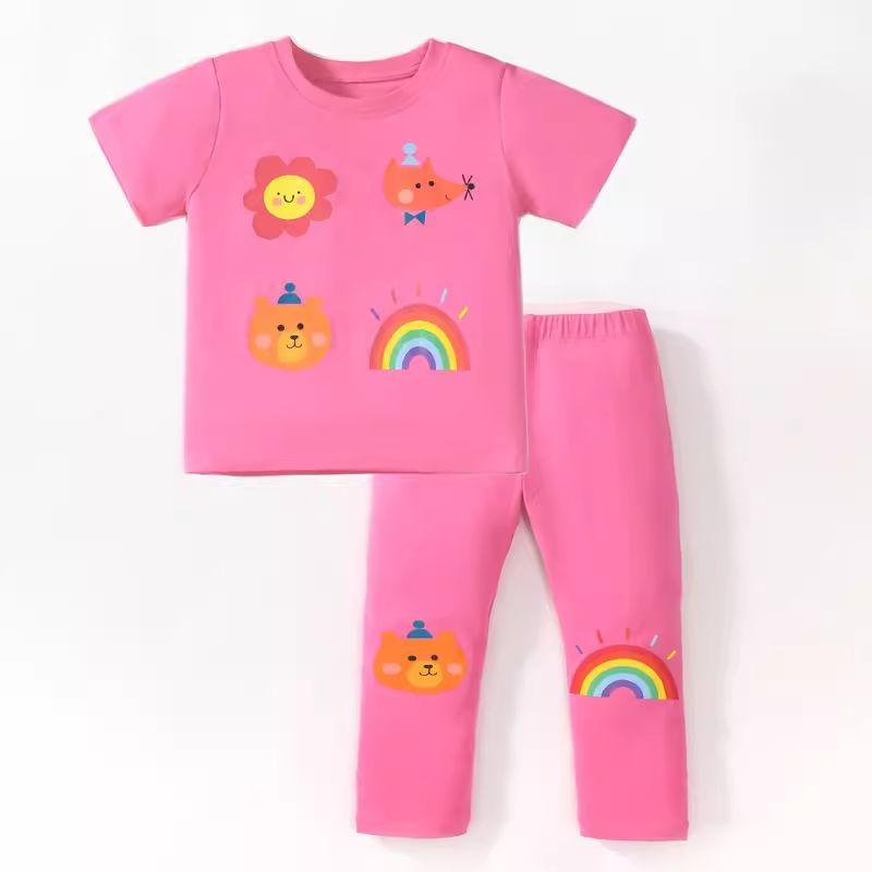 Summer Girl Suit 2024 New Arrival Short Sleeve T-shirt