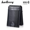 Carbon Fiber Texture Anti RFID Theft Card Holder Artificial Leather Purses Wallets Vintage Design Business ID Credit Card Holders