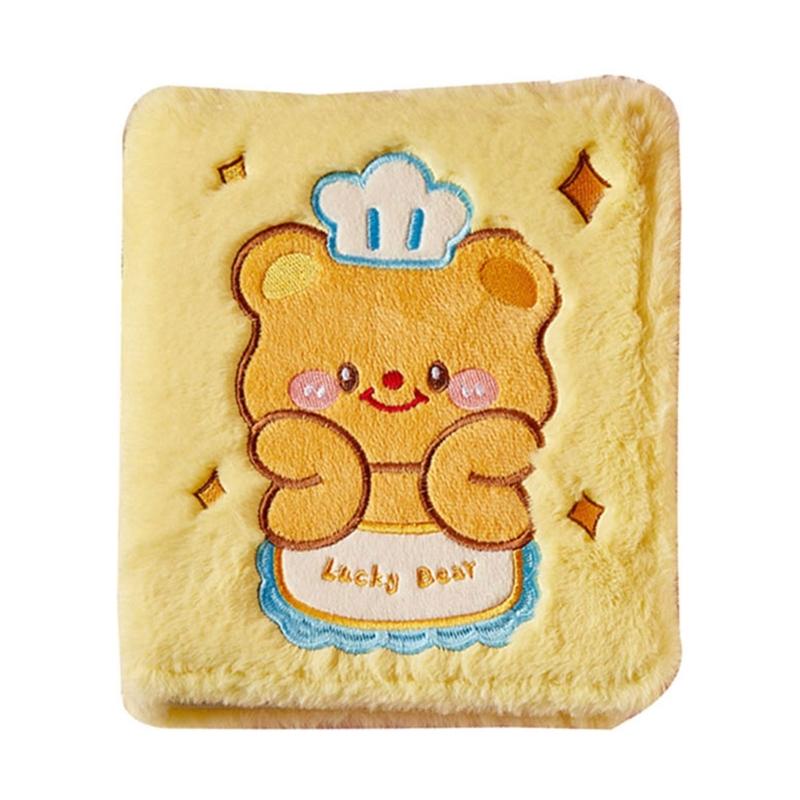 Soft Plush Card Storage Book Cute Capybaras Butter Bear Mini Photo Album 3Inch Picture Photocard Binder Card Sleeves