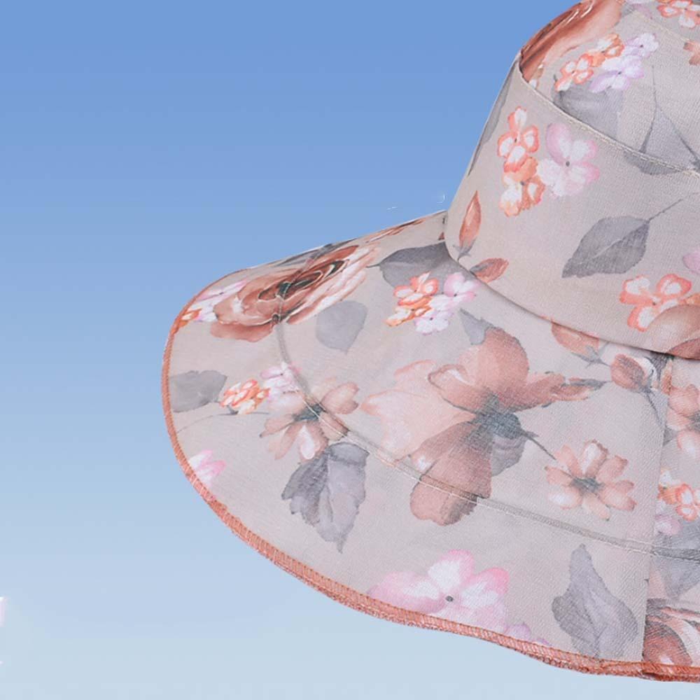 Detachable Bow Mom Fisherman Hat Windproof Rope Sunscreen Basin Hat Thin Bow Sunshade Cap  Travel