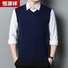 Men's Machine Washable 100% Fine Wool V-Neck Vest