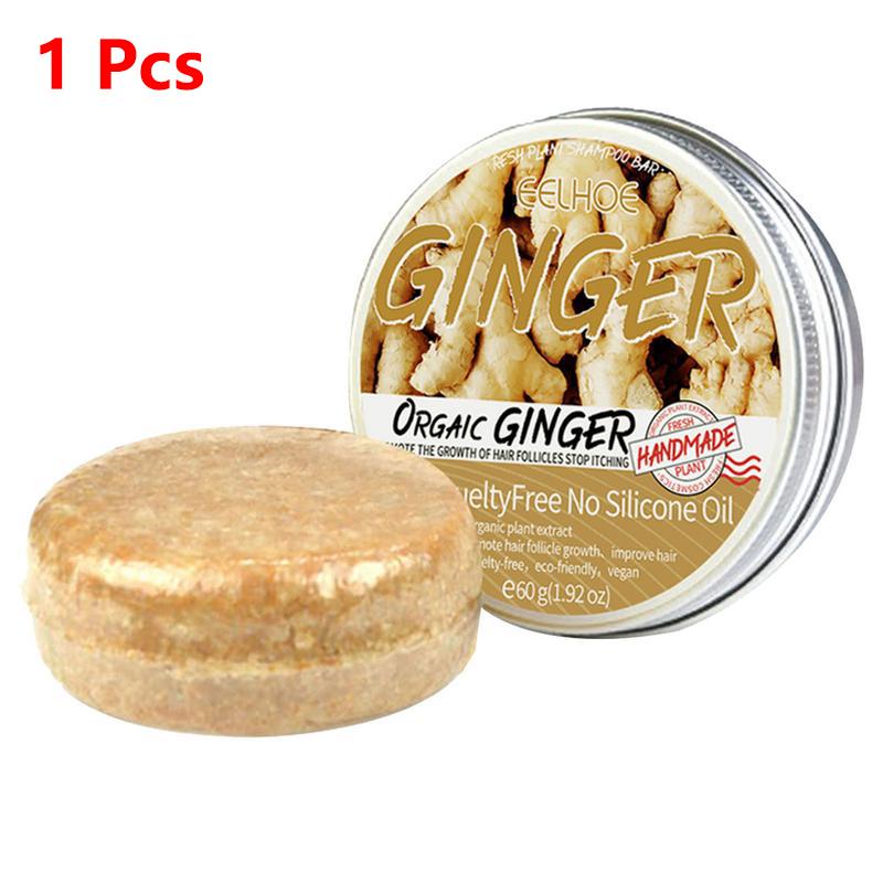 

Органический имбирный шампунь против выпадения волос, твердое мыло, натуральный ингредиент, кондиционер для волос, средства по уходу за волосами ручной работы 1 Pcs