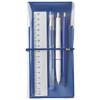 Lihitlab Antibacterial PVC Flat Pencil Case Transparent Slim ALCLEA Blue A7941-8